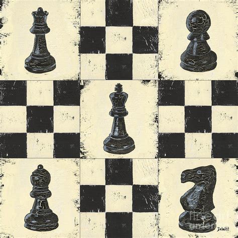 Chess Pieces Painting by Debbie DeWitt - Fine Art America