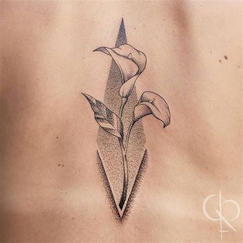 Calla Lilies #castofcrowns #floral #floraltattoo #flowertattoo #geometric #geometrictattoo # ...