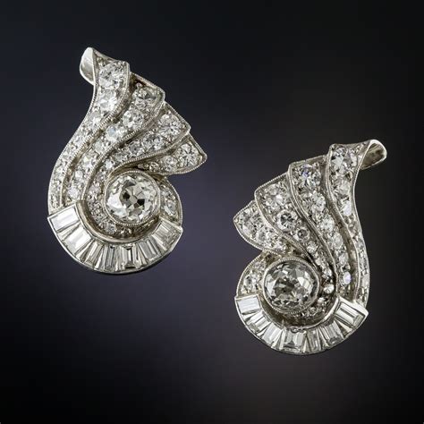 Art Deco Diamond Earrings