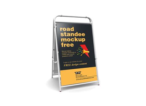 Free Road Standee Mockup (PSD)