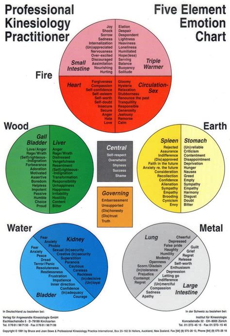 Five element emotion chart – Artofit