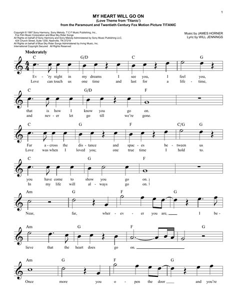 My Heart Will Go On (Love Theme From 'Titanic') | Sheet Music Direct