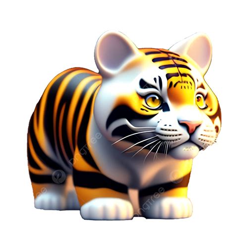 Realistic Tiger Rendering 3d Model Ai Digital Artwork, 3d Realistic Tiger, Three Dimensional ...