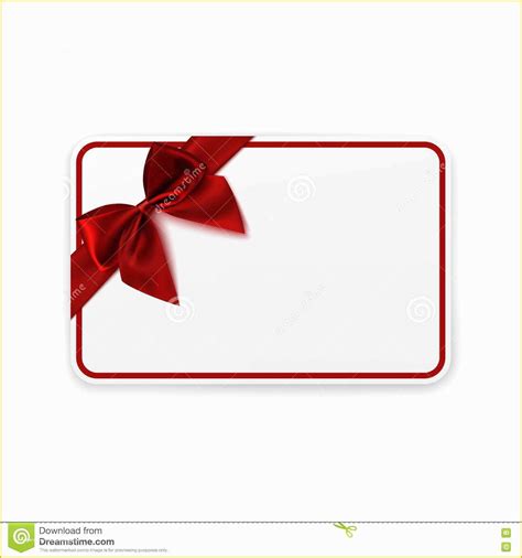 Gift Card Template Free Of White Blank Gift Card Template Stock Vector | Heritagechristiancollege