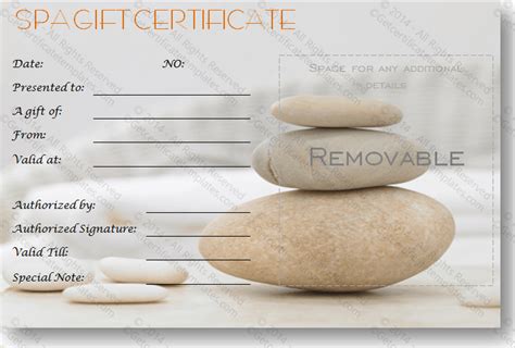 Free gift certificate templates for massage and spa throughout new gift certificate log template ...