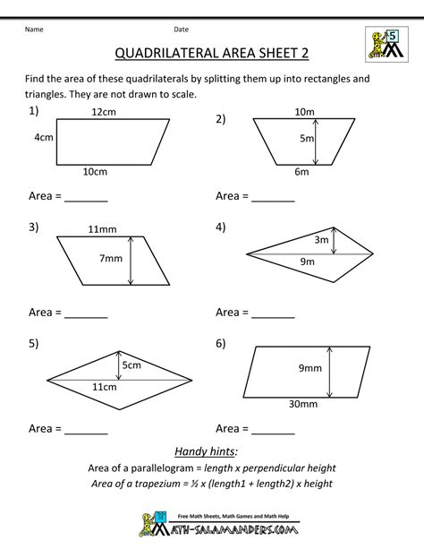 Geometry Parallelogram Worksheet - Studying Worksheets