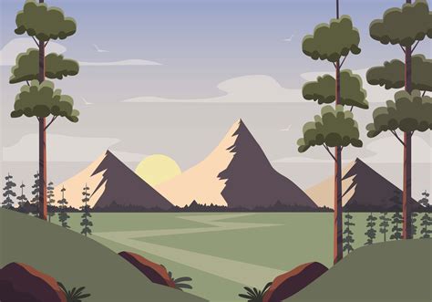 Vector Nature Landscape Illustration 217386 Vector Art at Vecteezy