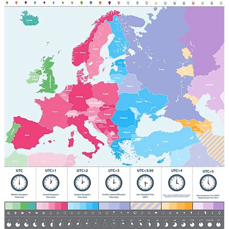 Europe Time Zones Map With Images Time Zone Map Homeschool Map Europe | Images and Photos finder