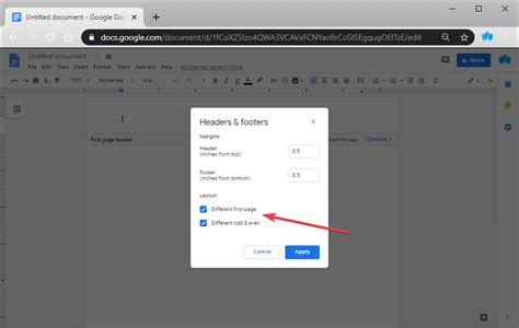 How to Have Different Headers in Google Docs