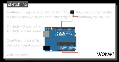 DS18B20 - Wokwi ESP32, STM32, Arduino Simulator