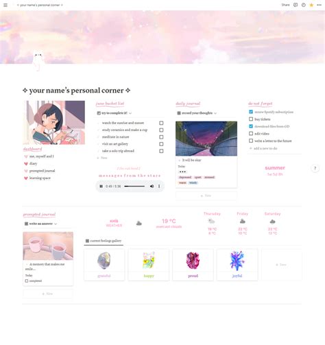 Aesthetic Pink Notion Template (mostly focused on journaling) : Notion Daily Journal, Journal ...