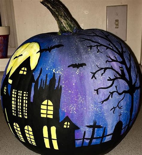 35+ Amazing Painted & Decorative Pumpkin Art Ideas for Halloween 2018