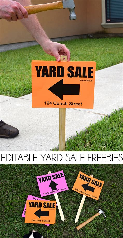 Printable Yard Sale Sign Freebies – AllCrafts Free Crafts Update