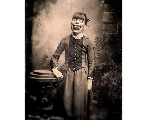 Creepy Vintage Demon Girl Portrait Horror Printable Old Photo - Etsy