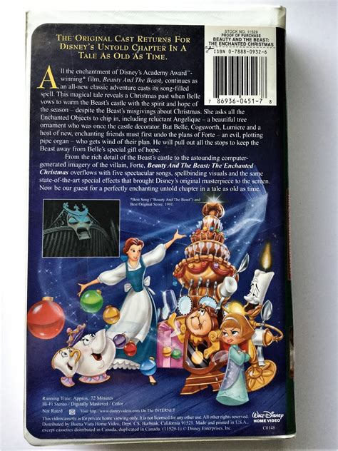 Disney's BEAUTY AND THE BEAST--The Enchanted Christmas VHS 1991 - VHS Tapes