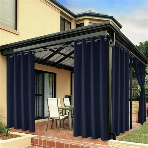 LUSHVIDA Waterproof Outdoor Curtains for Patio Grommet Privacy Curtains for Porch Gazebo Pergola ...