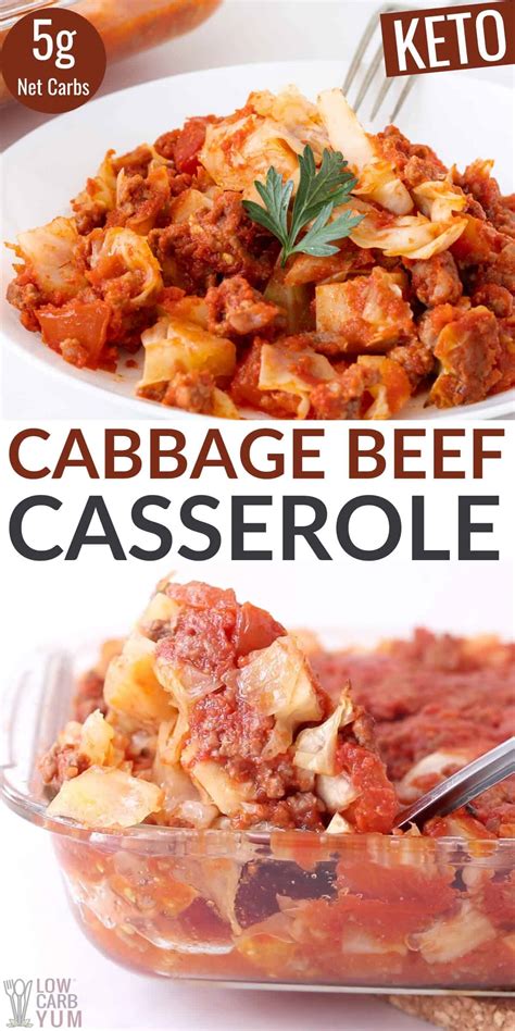 Keto Hamburger Cabbage Casserole Recipe | Low Carb Yum