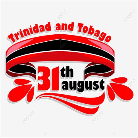 Trinidad And Tobago Clipart Transparent Background, Creative Flag Ribbon For Celebrated Trinidad ...