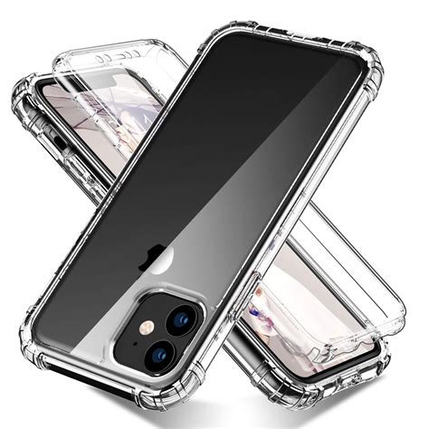 iPhone 11 Clear Case, Dteck Full Body Protection [Built in Screen Protector] Dual Layer ...