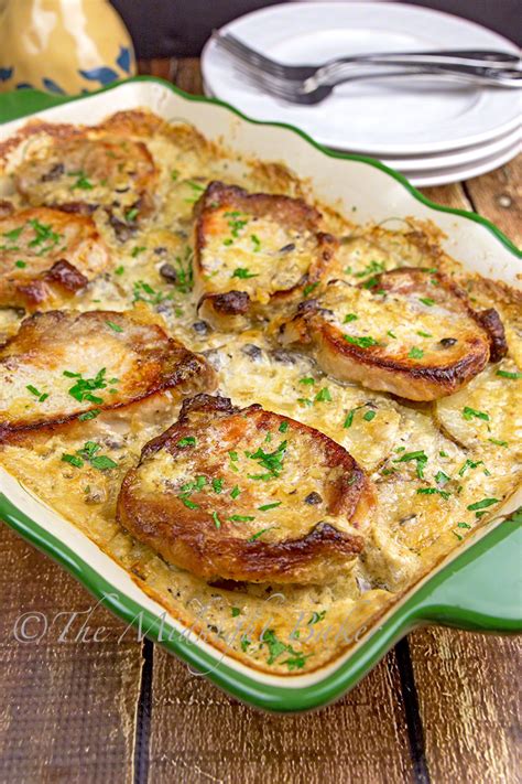 Pork Chops & Scalloped Potatoes Casserole - The Midnight Baker