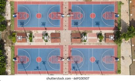 Aerial View Basketball Court Public Park Stock Photo 669100507 | Shutterstock