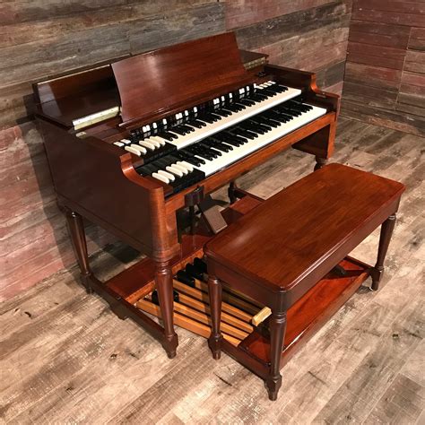 Hammond Vintage 1957 B3 Organ and Leslie 122 Speaker, Red Mahogany - The Chicago Organ Company