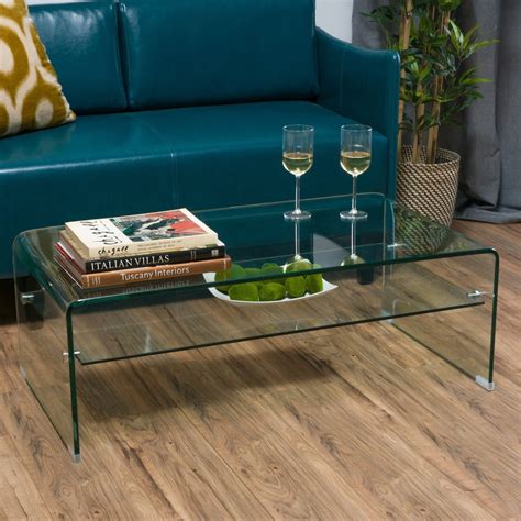 Classon Glass Rectangle Coffee Table w/ Shelf-in Coffee Tables from Furniture on Aliexpress.com ...