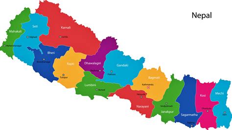 Nepal Map Political And Administrative Map Of Nepal With Districts | Porn Sex Picture