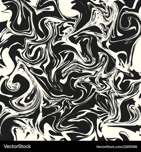 Abstract wave pattern black and white marble Vector Image