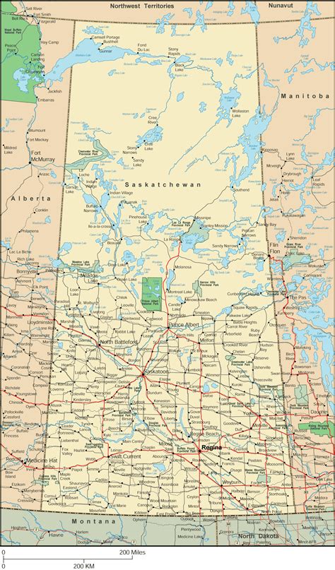 Map Of Saskatchewan Towns