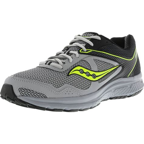 Saucony - Saucony Men's Grid Cohesion 10 Black / Grey Citron Ankle-High Running Shoe - 8M ...