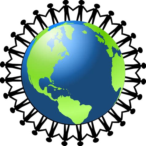 People Holding Hands Around The World Clip Art at Clker.com - vector clip art online, royalty ...