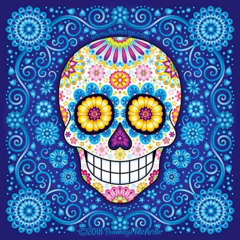 Sugar Skull Art: Colorful Day of the Dead Art by Thaneeya McArdle — Thaneeya.com