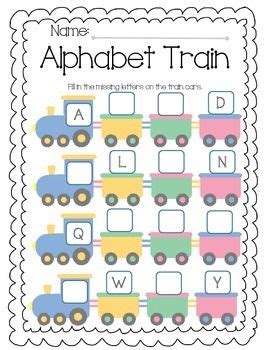 Simple Alphabet Train Printable Free Articulation Activities For Kindergarten