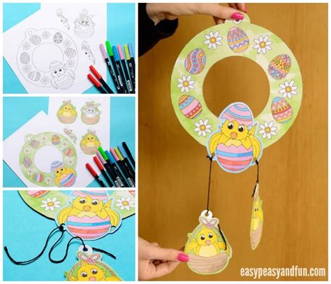 Printable Easter Wreaths - Easy Peasy and Fun