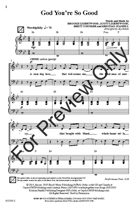 God You're So Good (SATB ) arr. Jay Rouse| J.W. Pepper Sheet Music