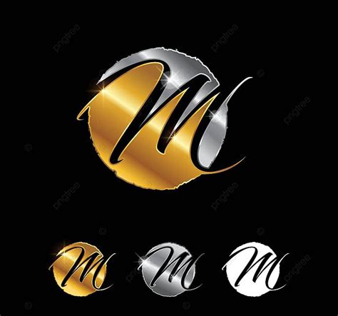 Golden Letter M Monogram Initial Sign Vector Decoration Gold Vector, Vector, Decoration, Gold ...