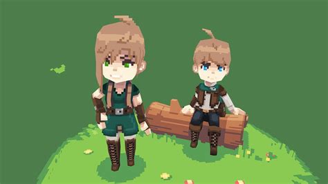 'Adventurer's Glade' - Lowpoly Pixel Scene by Brendan Sullivan | Pixel art characters, Pixel art ...