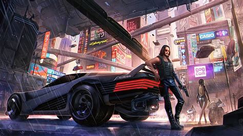 2560x1440 Resolution Keanu Reeves Cyberpunk 2077 Art 1440P Resolution Wallpaper - Wallpapers Den