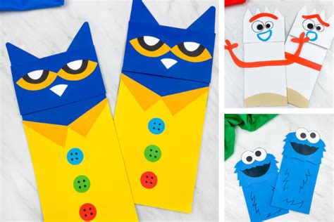 56 Easy & Fun Paper Bag Puppets [With Templates!]