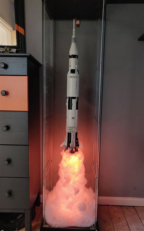 My attempt at a LEGO Saturn V display : r/pics