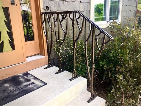 Outdoor Railing Custom Forged Iron / Metal Railings Stairs | Etsy