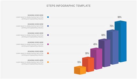 Vector business growth infographic chart template design with 6 steps 26742269 Vector Art at ...