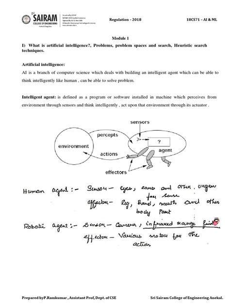 Aiml Mod1 | PDF | Artificial Intelligence | Intelligence (AI) & Semantics