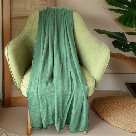 Cashmere Olive Green Blanket Throw- Alchemy Story