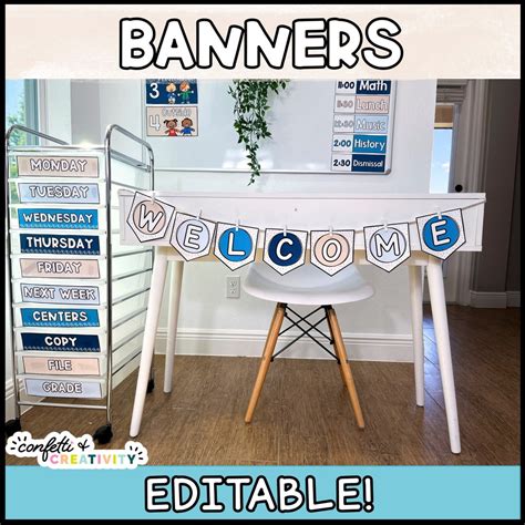 Editable Classroom Welcome Banner Ocean Classroom Decor Classroom Banner Classroom Decor Back to ...