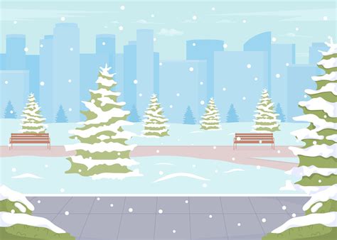 Winter outdoor scenes on Christmas eve flat color vector illustration set. Xmas market. Coffee ...