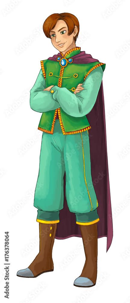 Cartoon character - nobleman - prince - illustration for children Stock Illustration | Adobe Stock