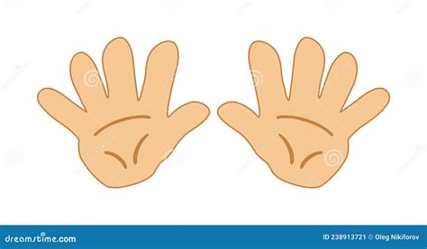 Ten Fingers Counting Icon for Education. Hands with Fingers Stock Vector - Illustration of ...