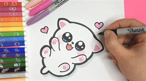 How To Draw A Cute Kitten at Drawing Tutorials